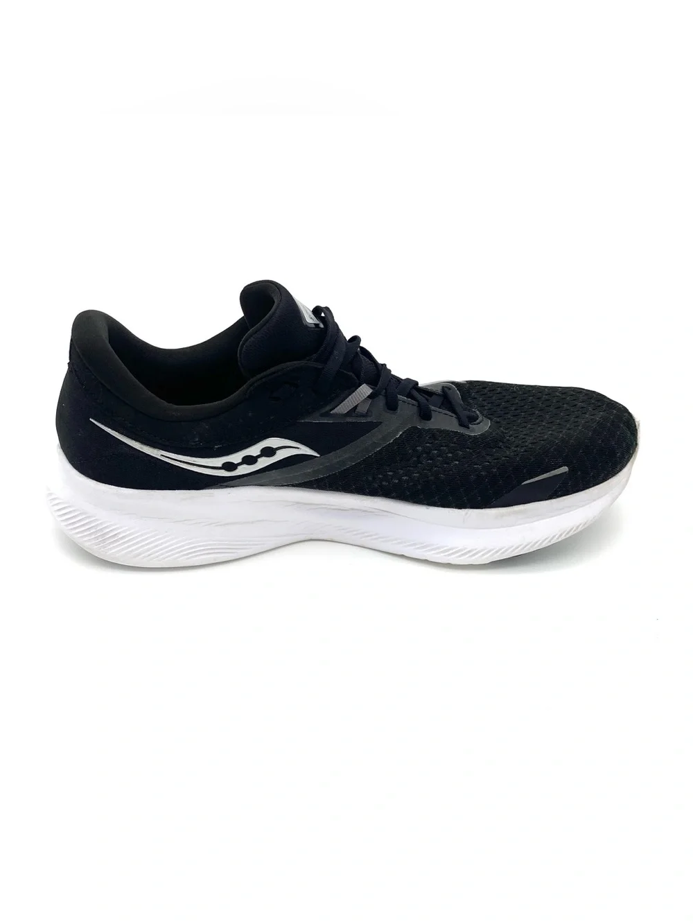 Saucony Ride 16 Shoes Mens Size 12 Black White Running Sneakers S20830-05